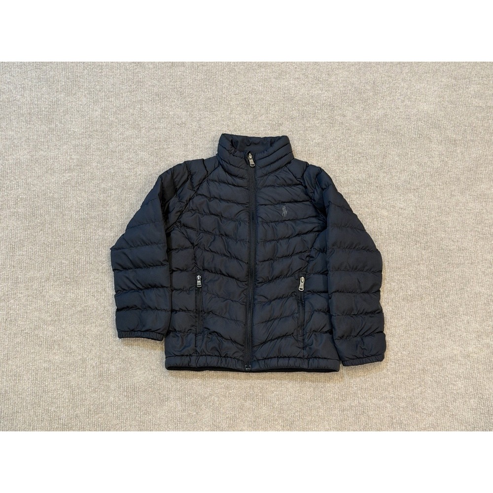 Polo Ralph Lauren Kids 3T Puffer Jacket Black Full Zip Packable